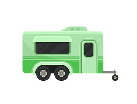 Green Camper Trailer clipart - ClipartLib