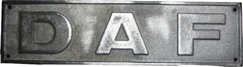 Aluminum Emblem Daf Badge