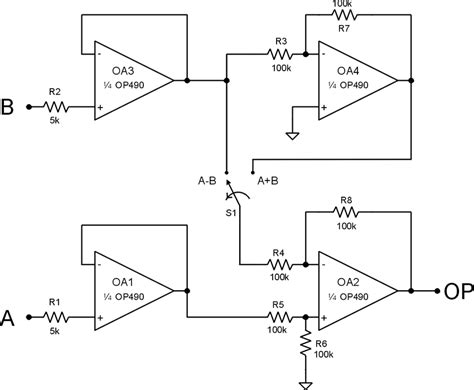 figure   active voltage adder circuit utilizing  op high