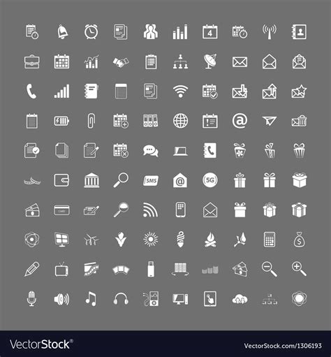 Universal Web Icons Set Royalty Free Vector Image