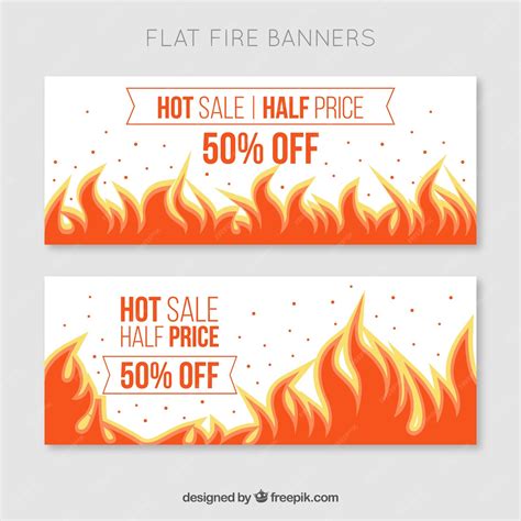 Free Vector | Flat design fire banner