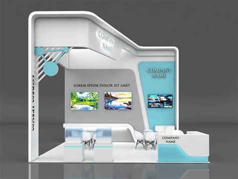 Booth Exhibition Stand Stall X M Height Cm Side Open D Model