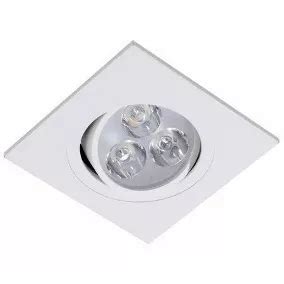 Luminária Spot Quadrado Led 3w Ajuste Angular Teto Sanca