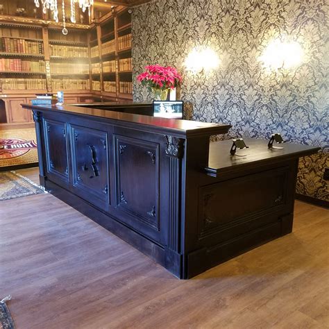 Custom Made Reception Desk By Royals Remodeling And Design Company