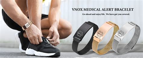 Vnox Medical Alert Bracelet For Women Medical Alert Bracelet For Men