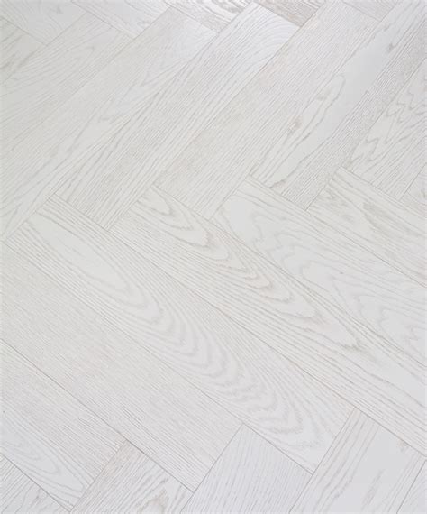 Textured Italian White Herringbone Floor Lightly Brushed Hicraft