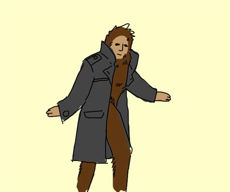 Bigfoot Wearing A Coat Drawception