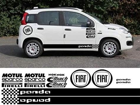 Fiat Panda Kit X Pc Graphics Stickers Decals Silver Amazon Co Uk