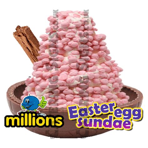 Millions Red Easter Egg Sundae Catering Signs Uk