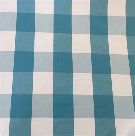 Teal And White Buffalo Check Home Decor Fabric Check Draperies Buffalo