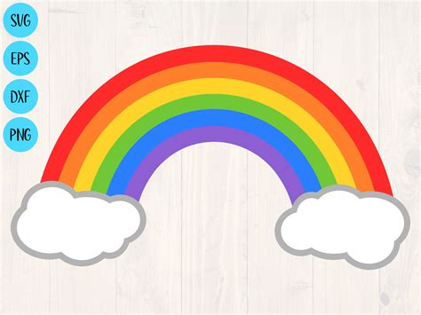 Rainbow Clipart is the Perfect Rainbow Svg for Any | Etsy