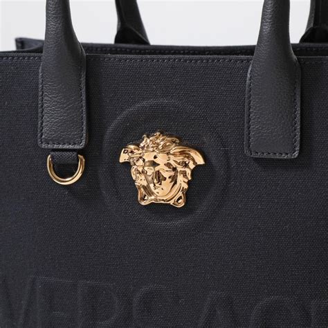 Versace ヴェルサーチ ハンドバッグ 1005861 1a03095 レディース ショルダーバッグ メドゥーサ スモール キャンバス