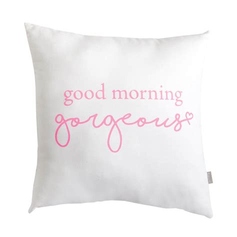 Good Morning Gorgeous Script Pillow Dormify