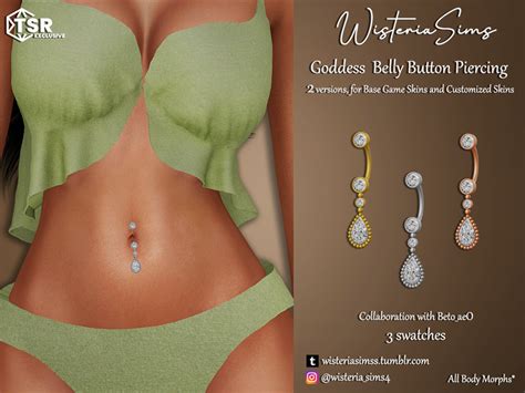 The Sims Resource S Club Ts4 Wm Piercing Belly Button 201701 Belly