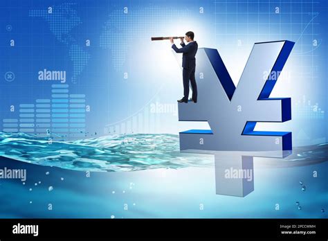 Concept Of Japanese Yen Sinking In Sea Stock Photo Alamy