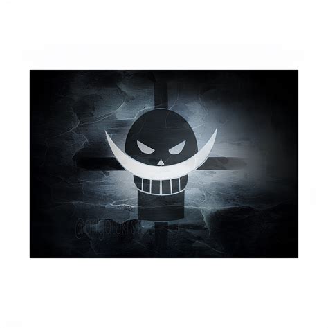 whitebeard pirates logo poster inkyprintyin