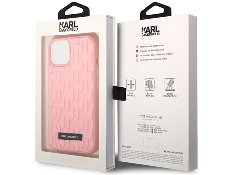 Karl Lagerfeld 3D Monogram Case IPhone 14 Plus Roze