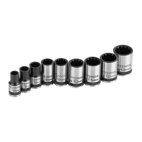 Craftsman 9 Pc Universal 14 Drive Metric Socket Set