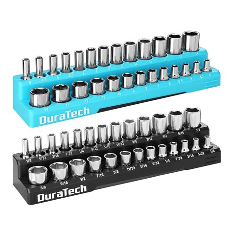 Buy Duratech Magnetic Socket Organizer Set 14 Drive Saeandmetric