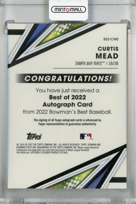 Mint Topps Bowmans Best Curtis Mead Best Of