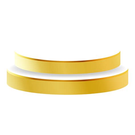 White And Gold D Podium Perfect For Product Display Layout And