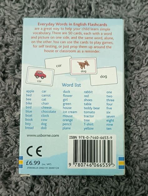 Usborne everyday words flashcards, Hobbies & Toys, Books & Magazines ...