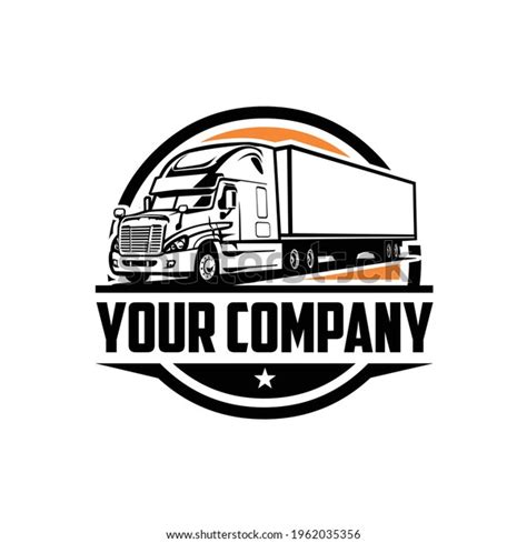 Trucking Company Logo Semi Truck 18 Stock Vector Royalty Free 1962035356