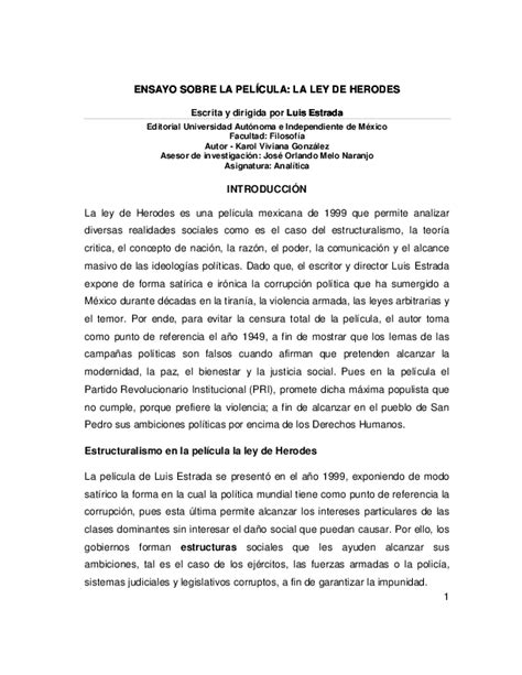 (PDF) La ley de Herodes de Luis Estrada