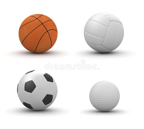 Balones Del Voleibol Del Baloncesto Y De Fútbol Stock de ilustración