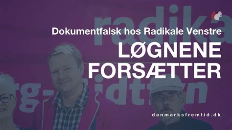 Danmarks Fremtid on Twitter De mange løgne i skandalen om radikale