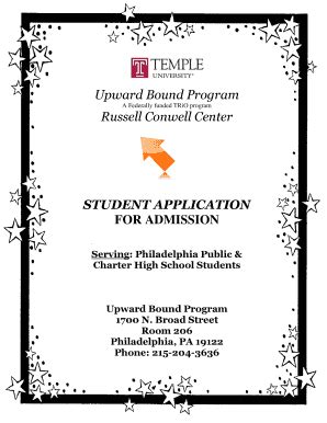 Fillable Online Temple Math Science Upward Bound Program Temple