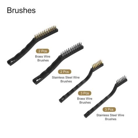 Brosses Gratter Acier Inoxydable Acier Et Laiton Fil Ensemble Brosses