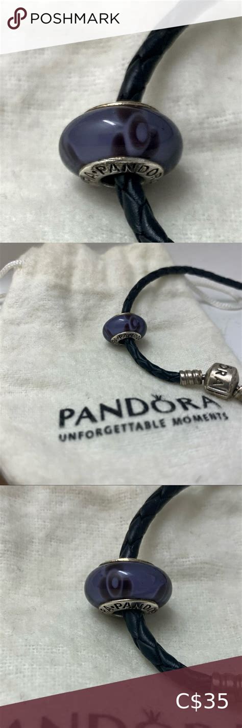 Retired Flowers For You Authentic Pandora Murano Glass Bead Charm In