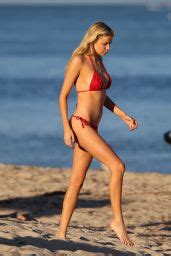 Louisa Warwick In A Red Bikini Miami Beach 11 24 2017 CelebMafia