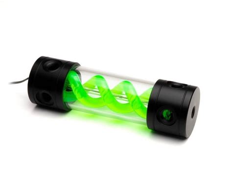 Bykski Cylindrical DNA Reservoir Black POM Green 180mm B DNA CT