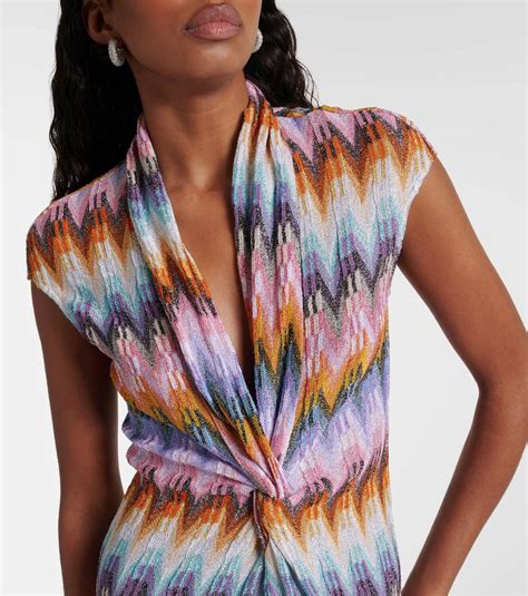 Missoni Zig Zag Metallic Knit Jumpsuit Missoni