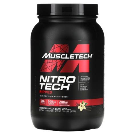 MuscleTech Nitro Tech Ripped Lean Protein Weight Loss French Vanilla