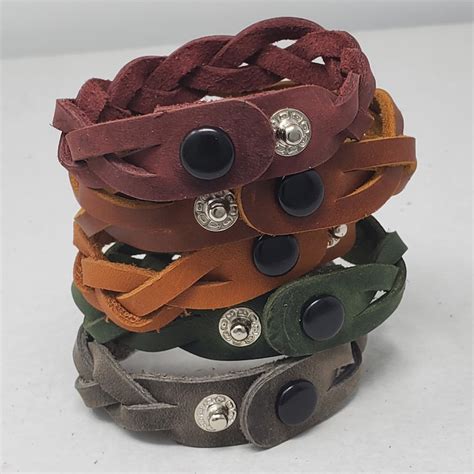 DIY Mystery Braid Leather Bracelets Kit Choose Your Colors Etsy