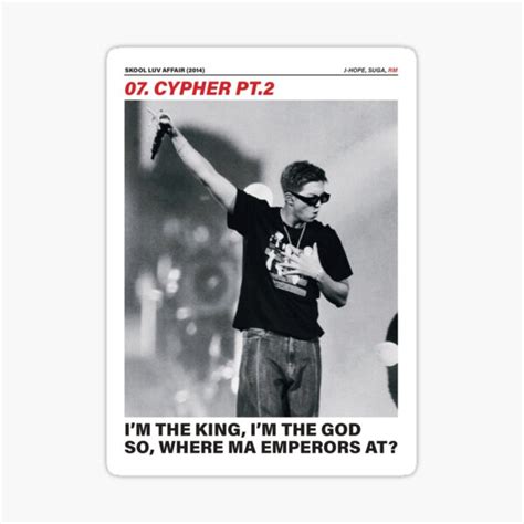 RM CYPHER PT2 Sticker For Sale By 33ll Redbubble