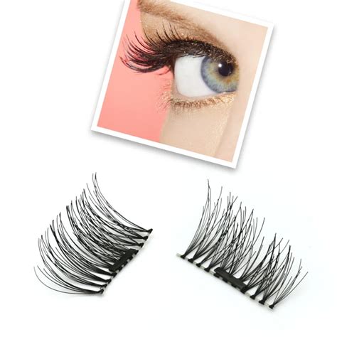 4pcs Thick Magnetic Eyelashes Magnet Lashes Soft Silk Fashion False