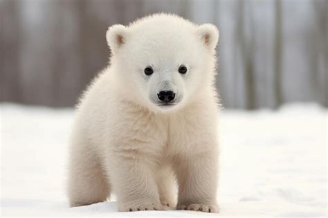 Premium AI Image | Polar bear cub outdoors