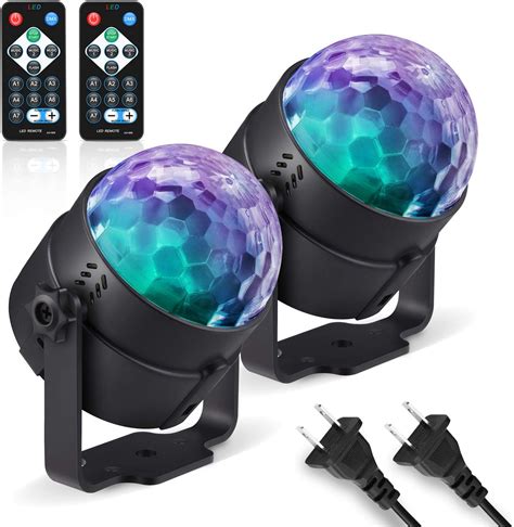 Moukey Party Lights Disco Ball Light With Sound Activated Strobes 7