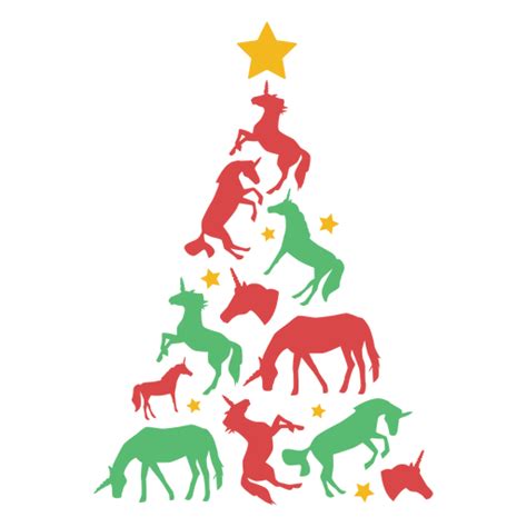 Awesome Unicorns Christmas Tree Png And Svg Design For T Shirts