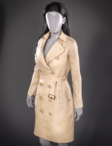 DForce Winter Trench Coat Outfit For Genesis 9 8 And 8 1 Female Daz 3D