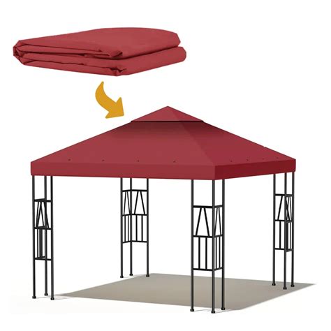 Haideng 3x3 Patio Gazebo Roof Replacement Covers Waterproof Fabric For