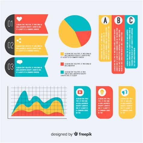 Sammlung Flache Infographic Elemente Kostenlose Vektor