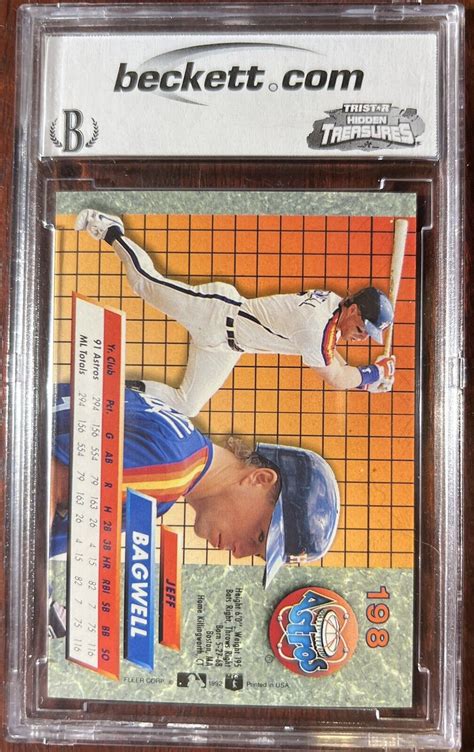 Jeff Bagwell RC 1992 Fleer Ultra 198 Rookie Beckett Graded BCCG 10