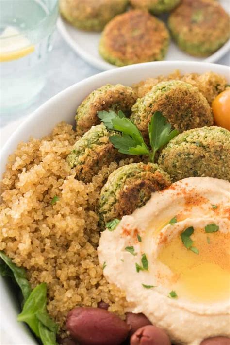 Crispy Quinoa Falafel Bowls Gluten Free Nut Free Vegan Eating By