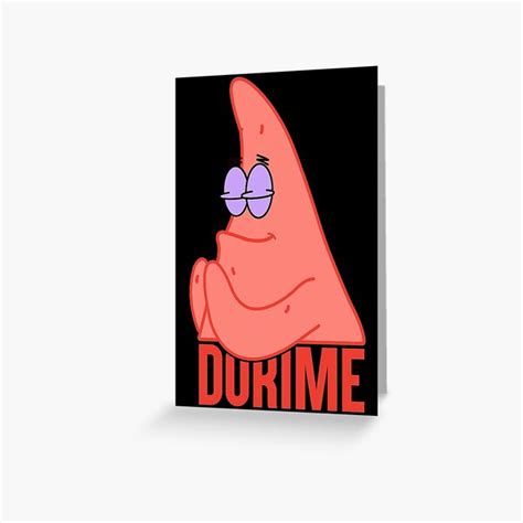 Patrick Star Praying Dorime Ameno Greeting Card By Artsylab Redbubble