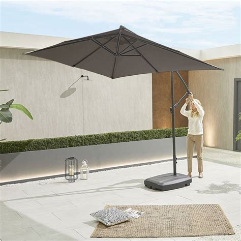 Barbados Cantilever Parasol M X M Rectangular Grey Brandalley